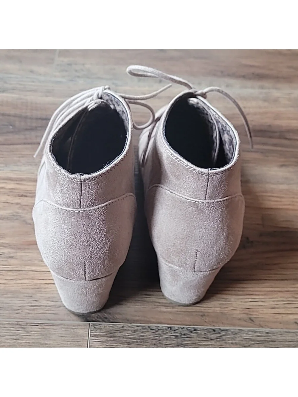 Cityclassified Wedge Ankle Booties, Size 10, Tan Suede, Boutique